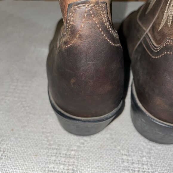 Ariat Men’s Western Boots Size 10 D Brown Leather Cowboy Rodeo Outdoors - Picture 11 of 12